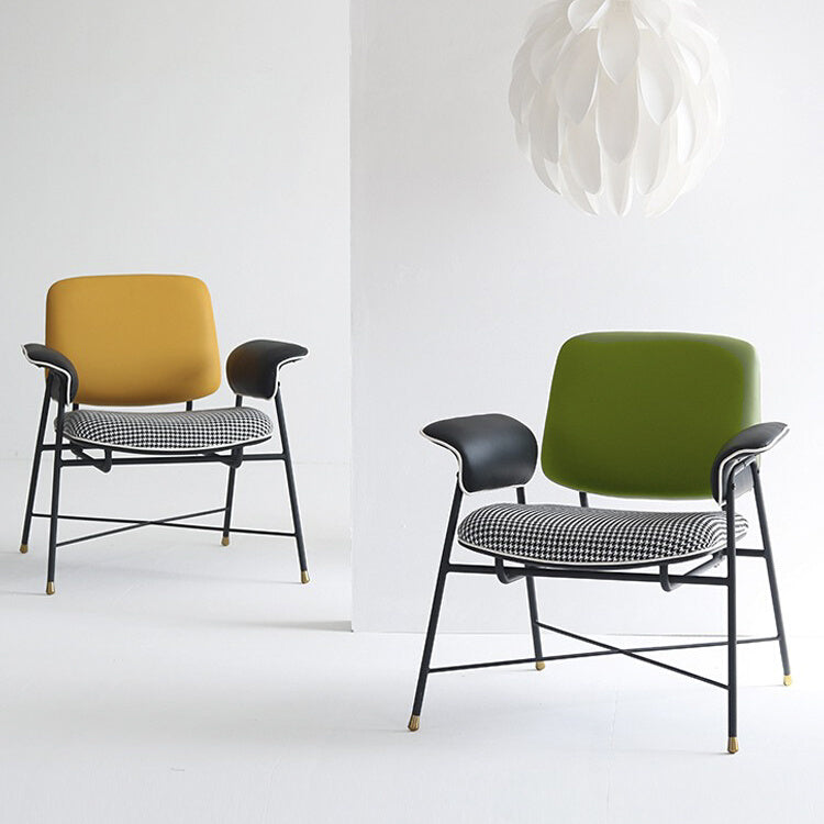 Mid-century Modern Accent Armchair Fixed Back Armchair for Living Room