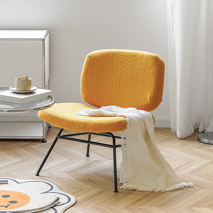 Armless Fixed Back Lounge Chair Modern Slipper Accent Chair for Living Room