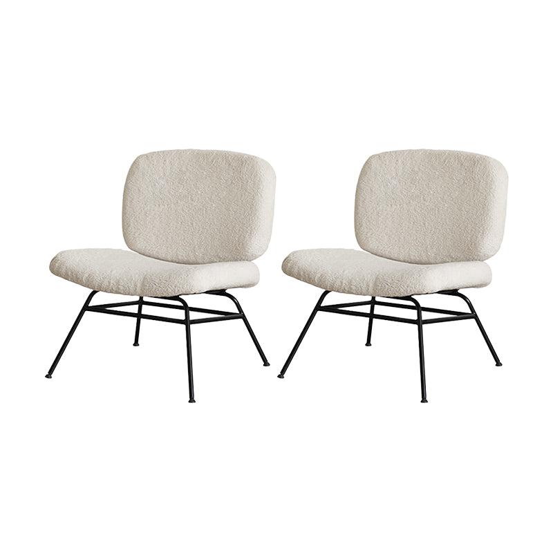 Armless Fixed Back Lounge Chair Modern Slipper Accent Chair for Living Room