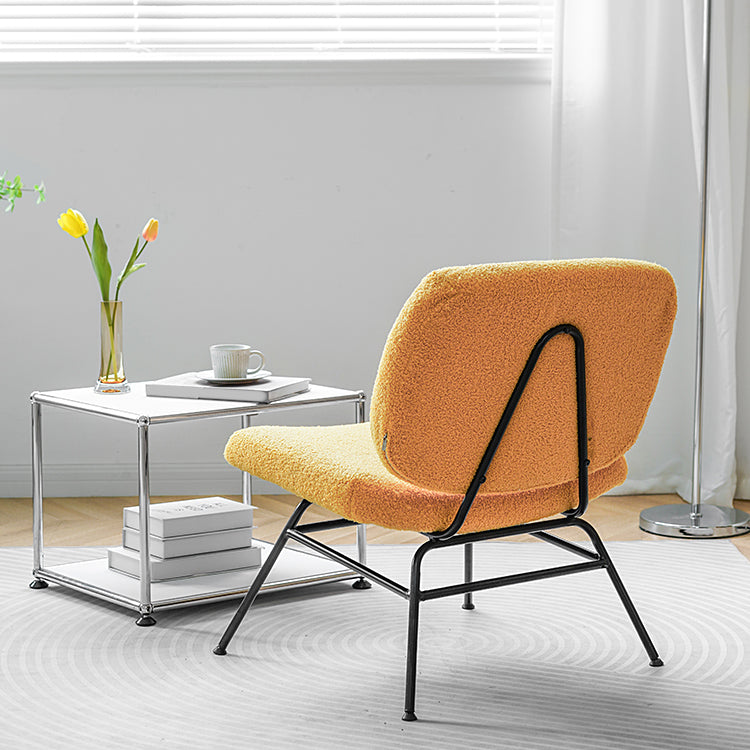 Armless Fixed Back Lounge Chair Modern Slipper Accent Chair for Living Room