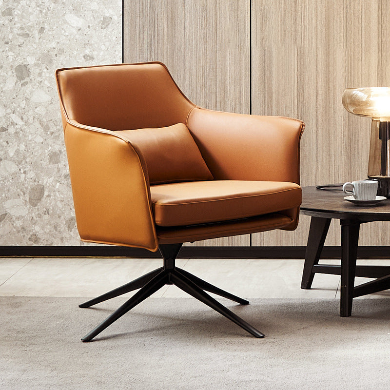 Modern Barrel Accent Chair Spider Solid Color Barrel Chair for Living Room