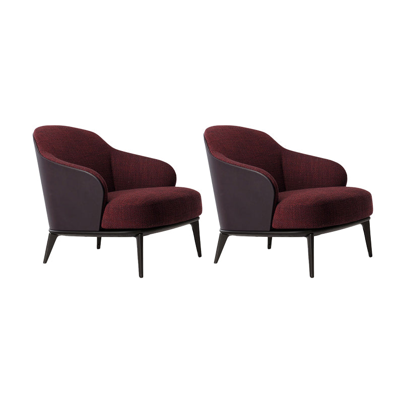 Mid-century Modern Accent Chair Solid Color Fixed Back Armchair