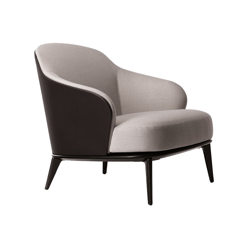 Mid-century Modern Accent Chair Solid Color Fixed Back Armchair