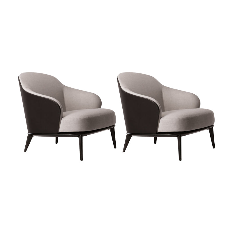 Mid-century Modern Accent Chair Solid Color Fixed Back Armchair