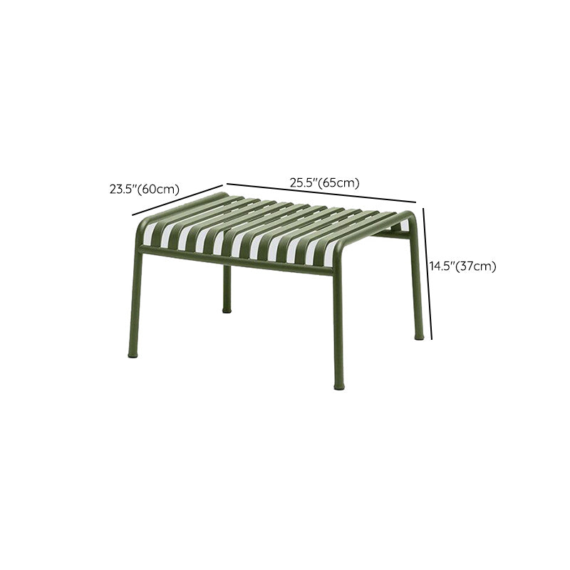 Iron Dining Table Industrial Green Rectangle Rust Resistant Table
