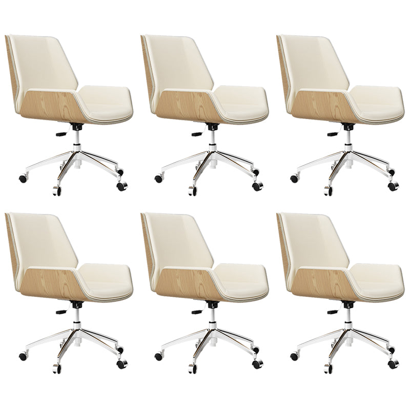 Contemporary Managers Chair Faux Leather and Chrome Frame Desk Chair