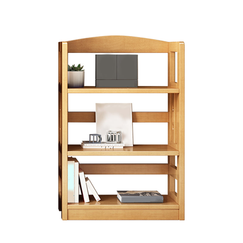 Contemporary Standard Bookshelf Wooden Open Back Bookcase with Shelves