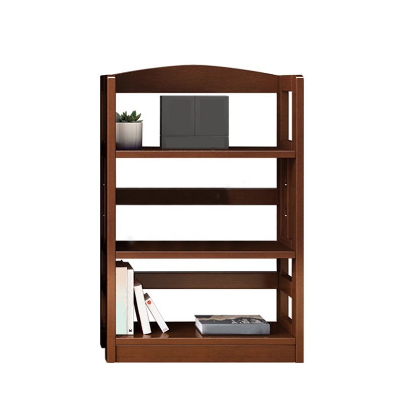 Contemporary Standard Bookshelf Wooden Open Back Bookcase with Shelves