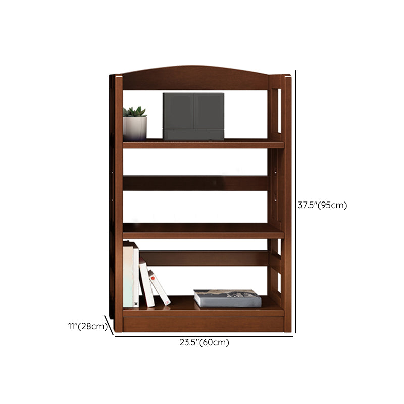 Contemporary Standard Bookshelf Wooden Open Back Bookcase with Shelves