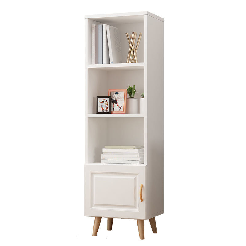 Contemporary Closed Back Bookshelf Standard Engineered Wood Bookcase