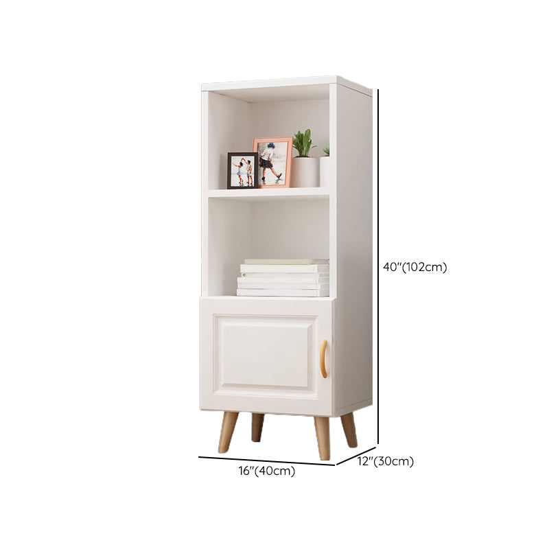Contemporary Closed Back Bookshelf Standard Engineered Wood Bookcase