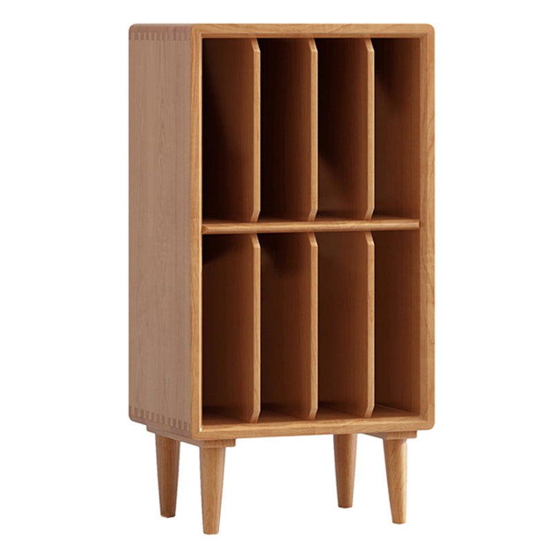 Modern Wooden Bookcase Closed Back Standard Bookshelf with Shelves