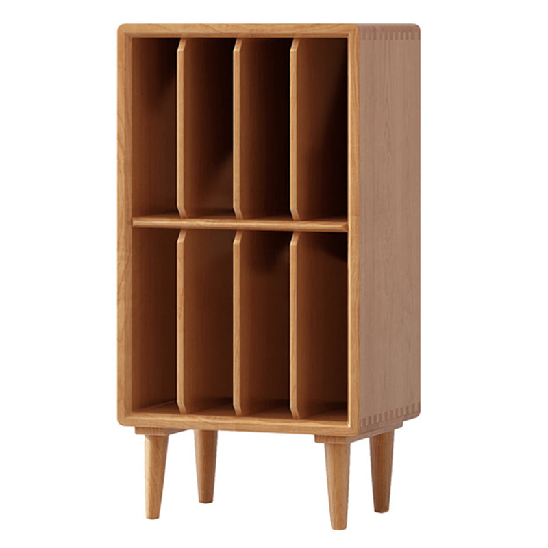 Modern Wooden Bookcase Closed Back Standard Bookshelf with Shelves
