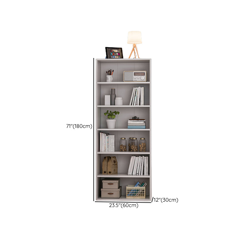 Closed Back Standard Bookcase Modern Engineered Wood Bookshelf