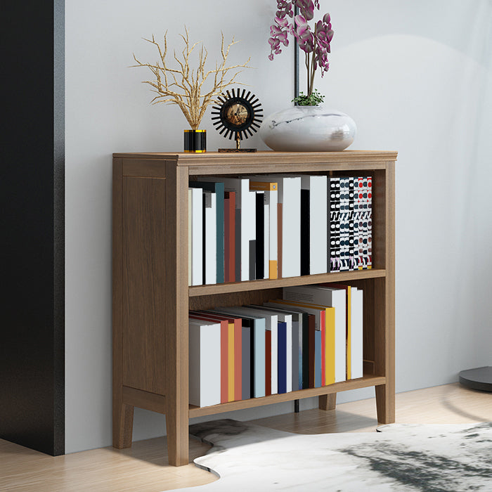 Contemporary Standard Bookcase Closed Back Wooden Bookshelf  with Shelves