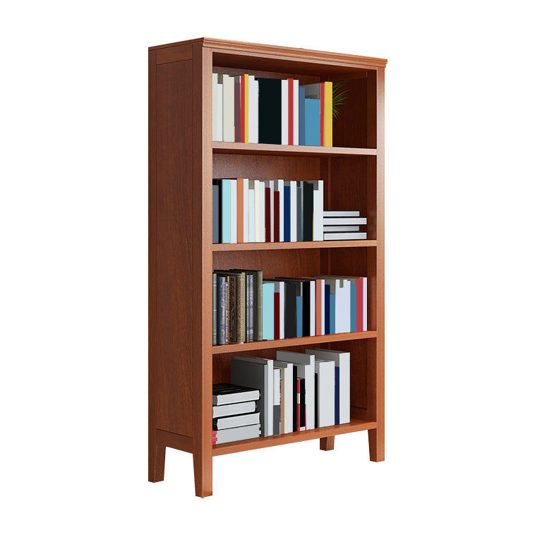 Contemporary Standard Bookcase Closed Back Wooden Bookshelf  with Shelves