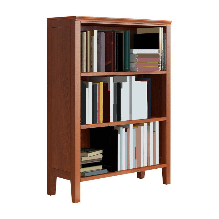 Contemporary Standard Bookcase Closed Back Wooden Bookshelf  with Shelves