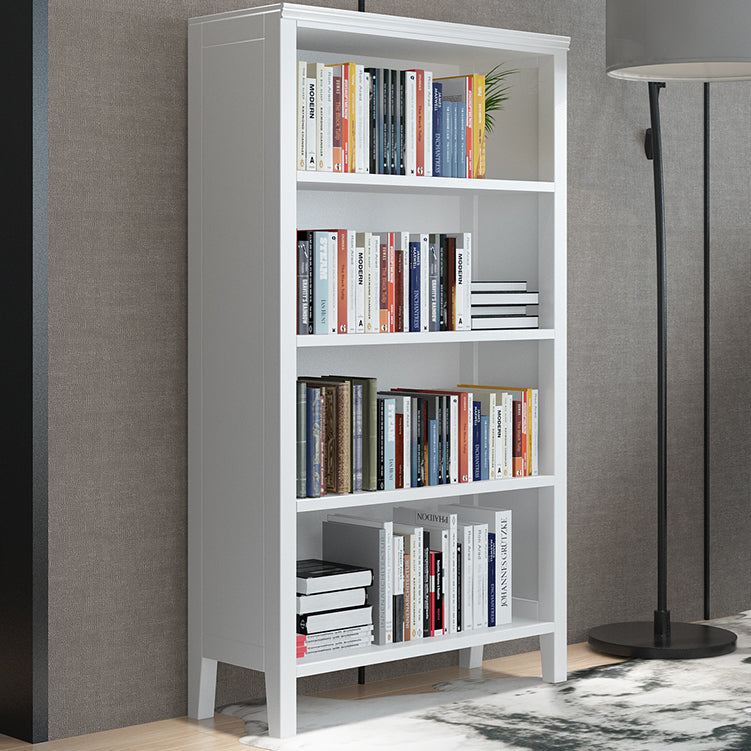 Contemporary Standard Bookcase Closed Back Wooden Bookshelf  with Shelves