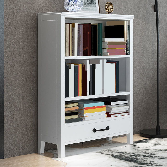 Contemporary Standard Bookcase Closed Back Wooden Bookshelf  with Shelves