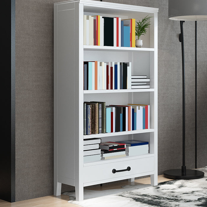 Contemporary Standard Bookcase Closed Back Wooden Bookshelf  with Shelves
