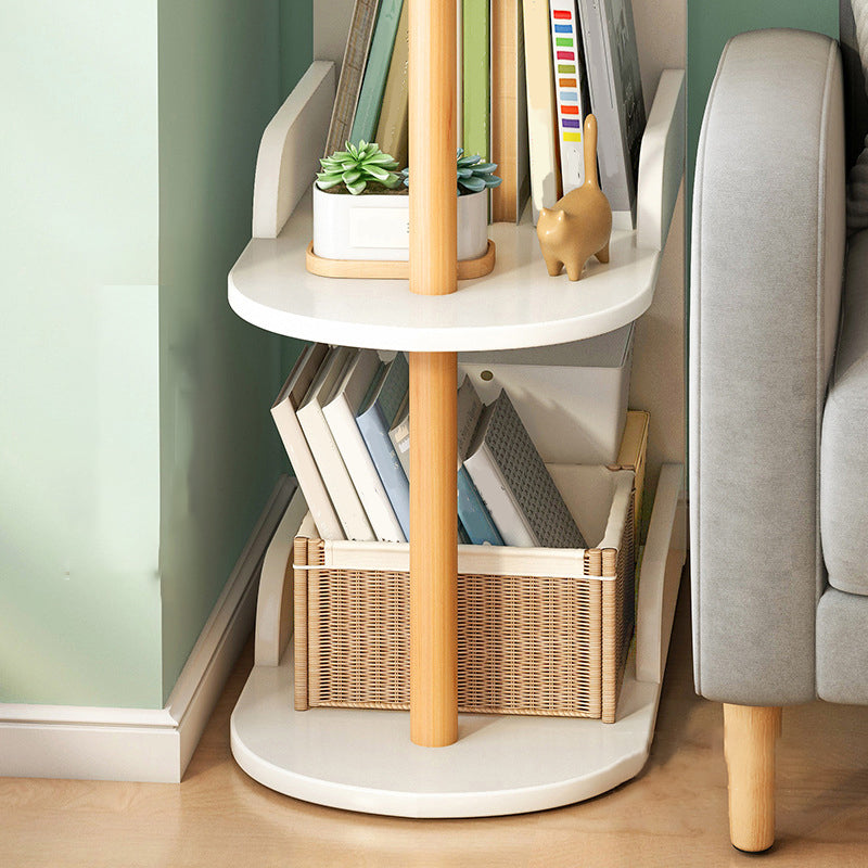 Engineered Wood Bookcase Standard Contemporary Bookshelf with Shelves