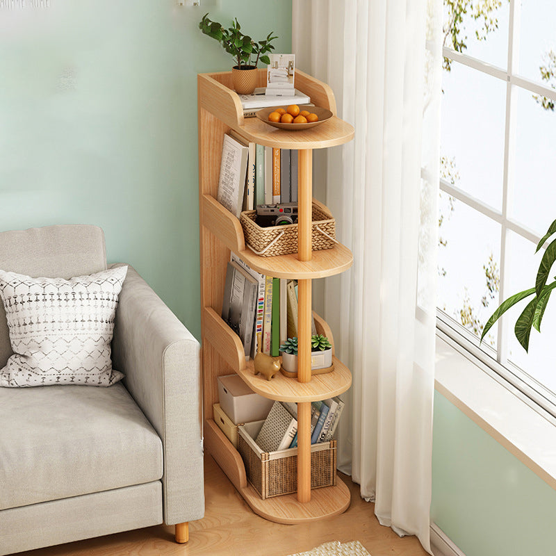 Engineered Wood Bookcase Standard Contemporary Bookshelf with Shelves