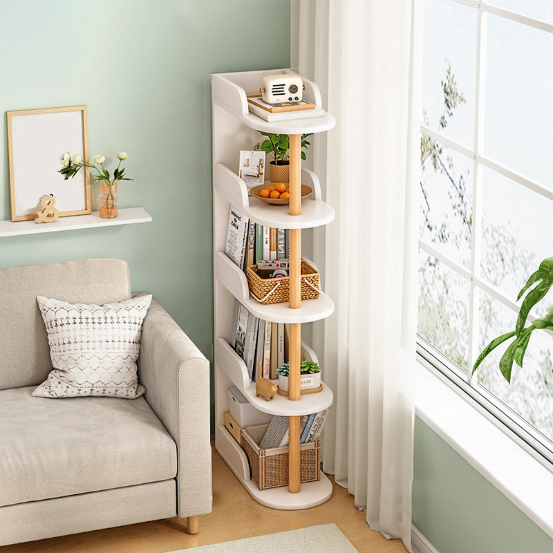 Engineered Wood Bookcase Standard Contemporary Bookshelf with Shelves