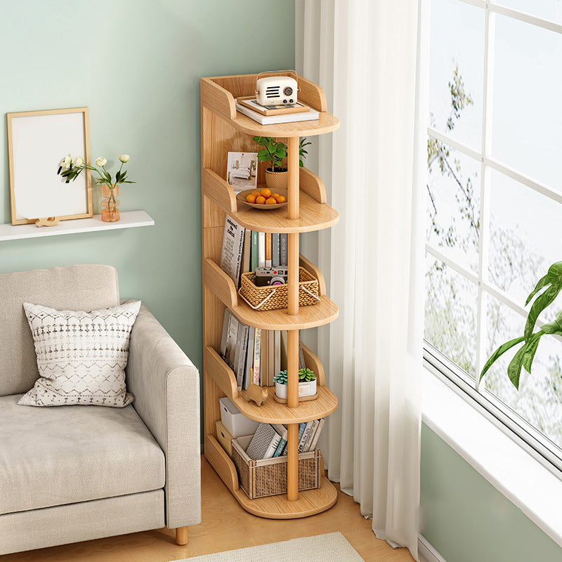 Engineered Wood Bookcase Standard Contemporary Bookshelf with Shelves
