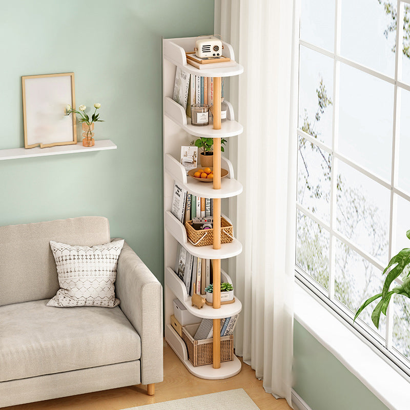 Engineered Wood Bookcase Standard Contemporary Bookshelf with Shelves