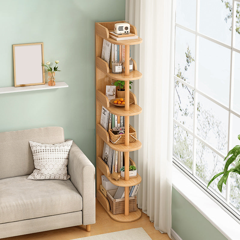 Engineered Wood Bookcase Standard Contemporary Bookshelf with Shelves