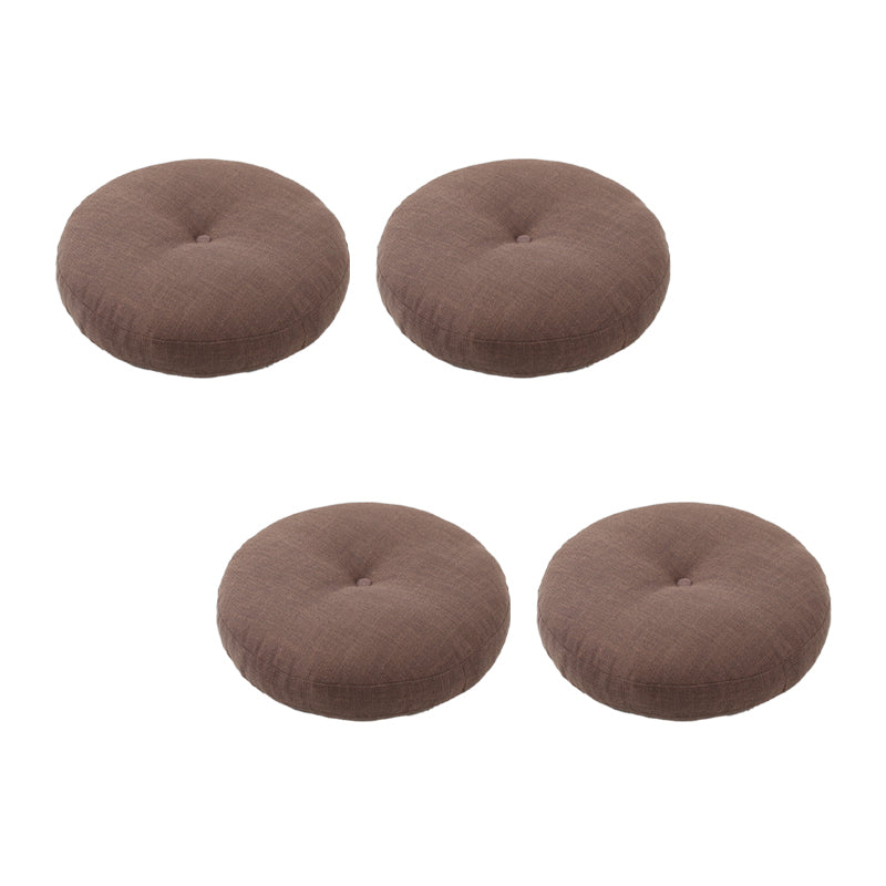 Modern Pouf Ottoman Cotton Upholstered Tufted Tear Resistant Round Ottoman