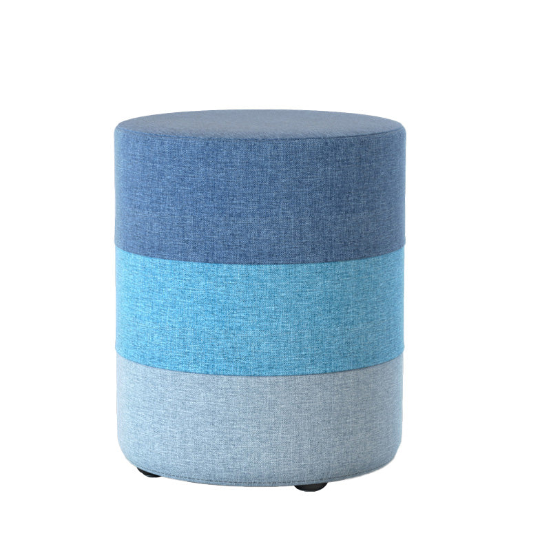 Color Panel Ottoman Removable and Washable Slipcover Modern Cotton Linen Ottoman