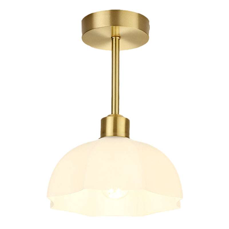 Modern Ceiling Light 1-Light Ceiling Mount Lamp with Glass Shade for Bedroom