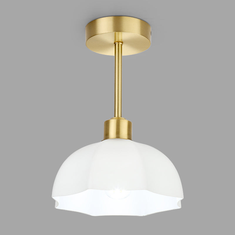 Modern Ceiling Light 1-Light Ceiling Mount Lamp with Glass Shade for Bedroom