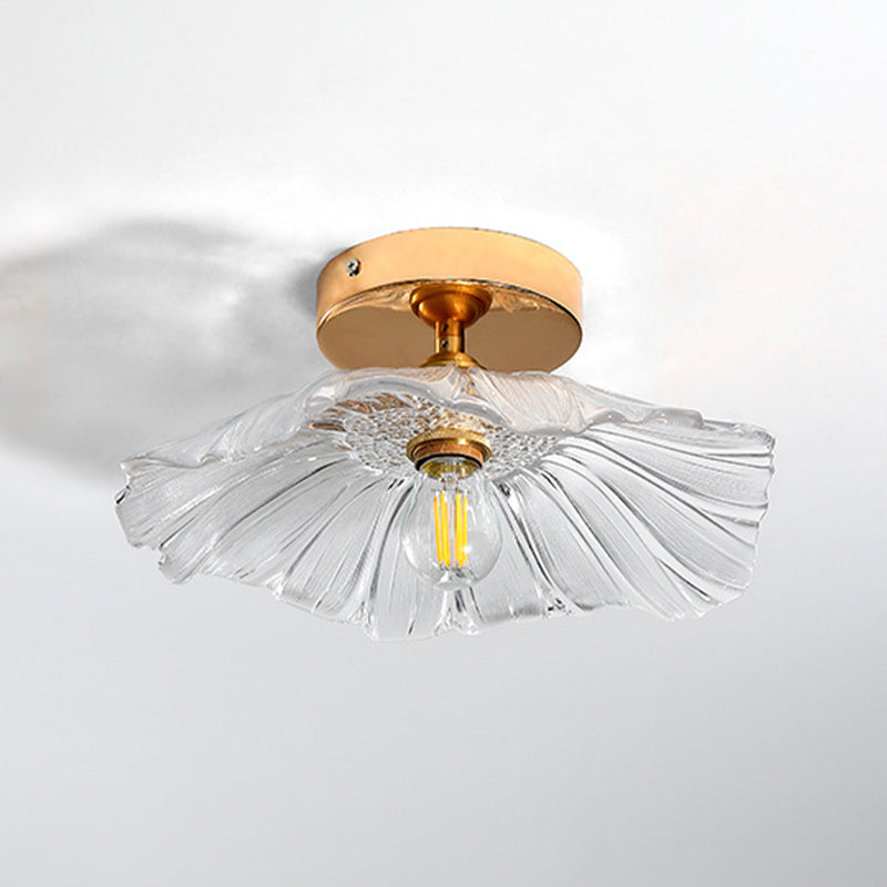 Contemporary Ceiling Lamp Creative Glass Shade Flush Mount Light Fixture
