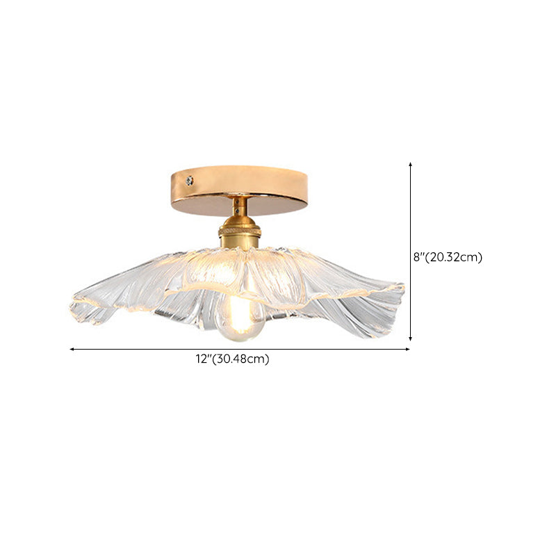 Contemporary Ceiling Lamp Creative Glass Shade Flush Mount Light Fixture