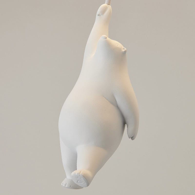 Contemporary Bear Ceiling Lamp Acrylic Shade Flush Mount Light Fixture