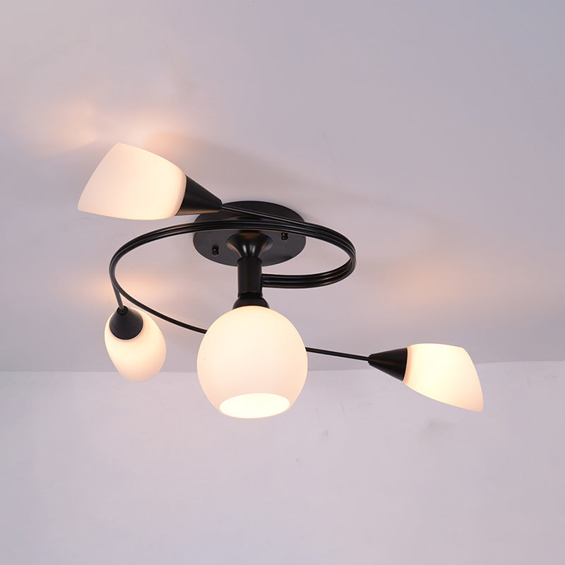 Glass Geometric Shape Flush Mount Light Modern-Style Multi Lights Flush Ceiling Light