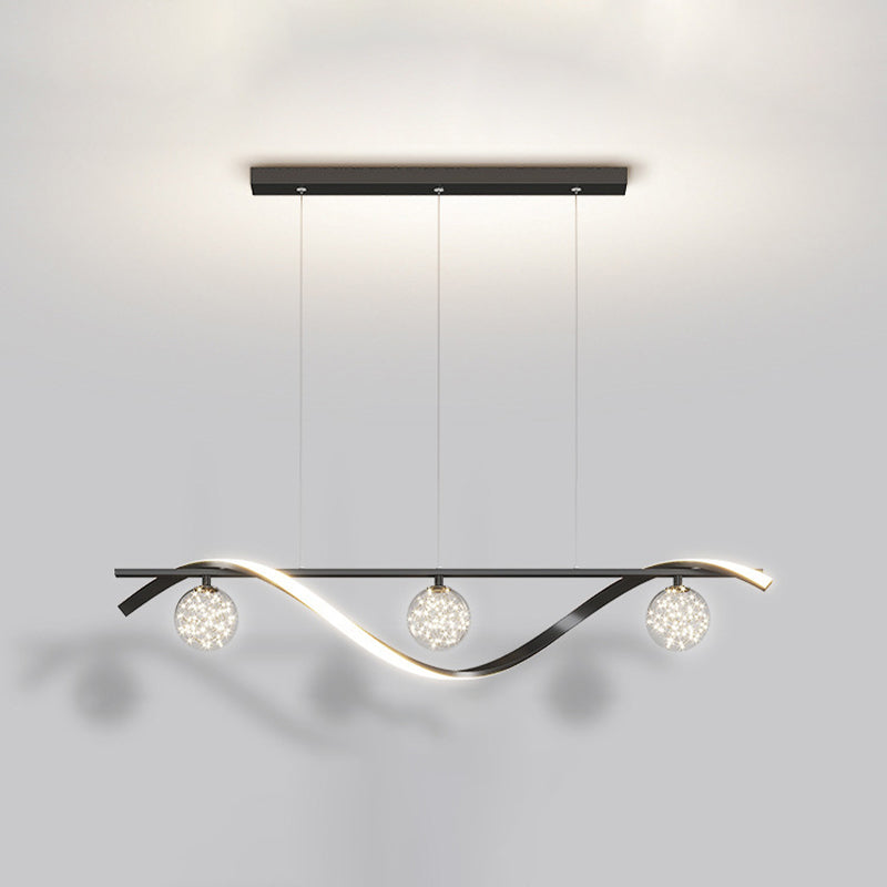 LED Island Light Modern Island Hanging Light with Acrylic Shade for Living Room