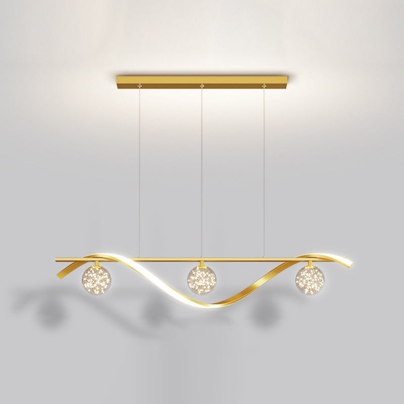 LED Island Light Modern Island Hanging Light with Acrylic Shade for Living Room