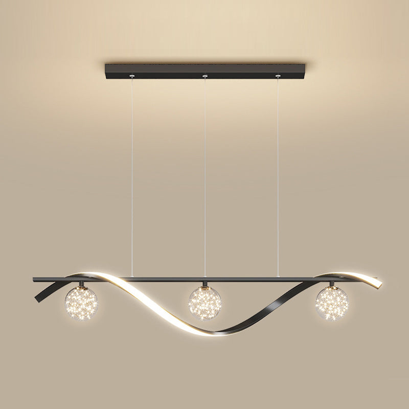 LED Island Light Modern Island Hanging Light with Acrylic Shade for Living Room