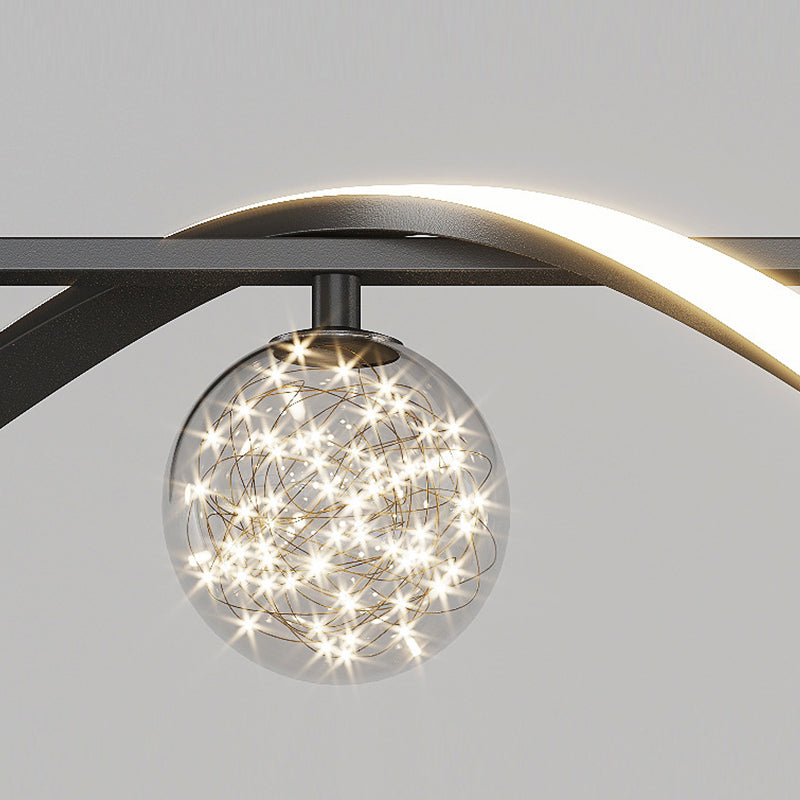 LED Island Light Modern Island Hanging Light with Acrylic Shade for Living Room