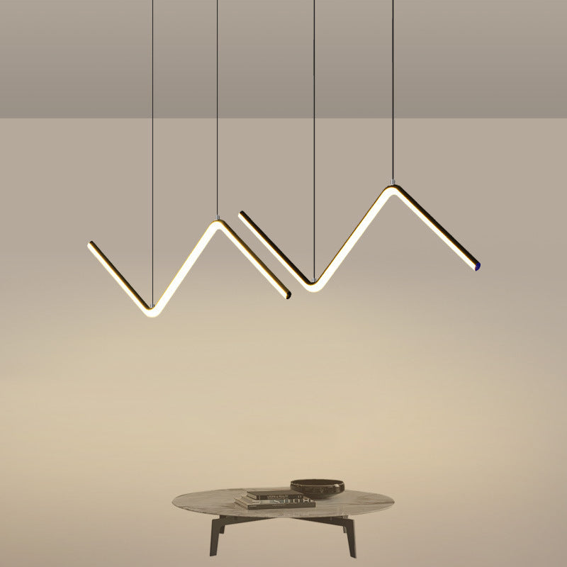 Modern Simple Island Light LED Island Hanging Lamp with Acrylic Shade for Living Room