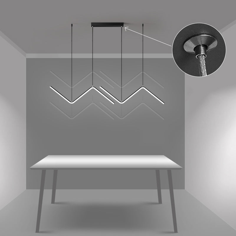 Modern Simple Island Light LED Island Hanging Lamp with Acrylic Shade for Living Room