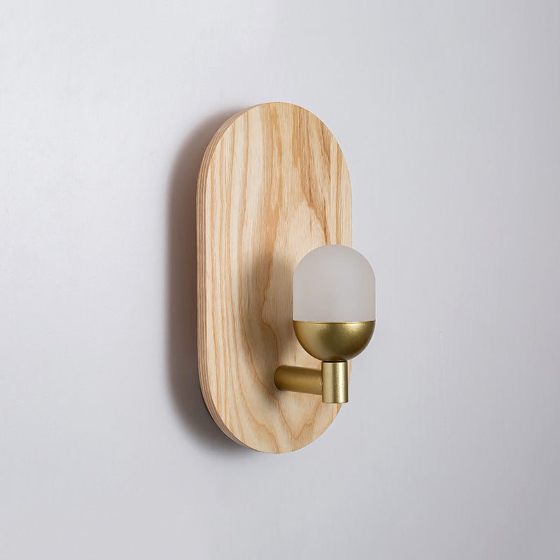 Modernism Metal Wall Light Flush Mount Wood Lighting for Foyer