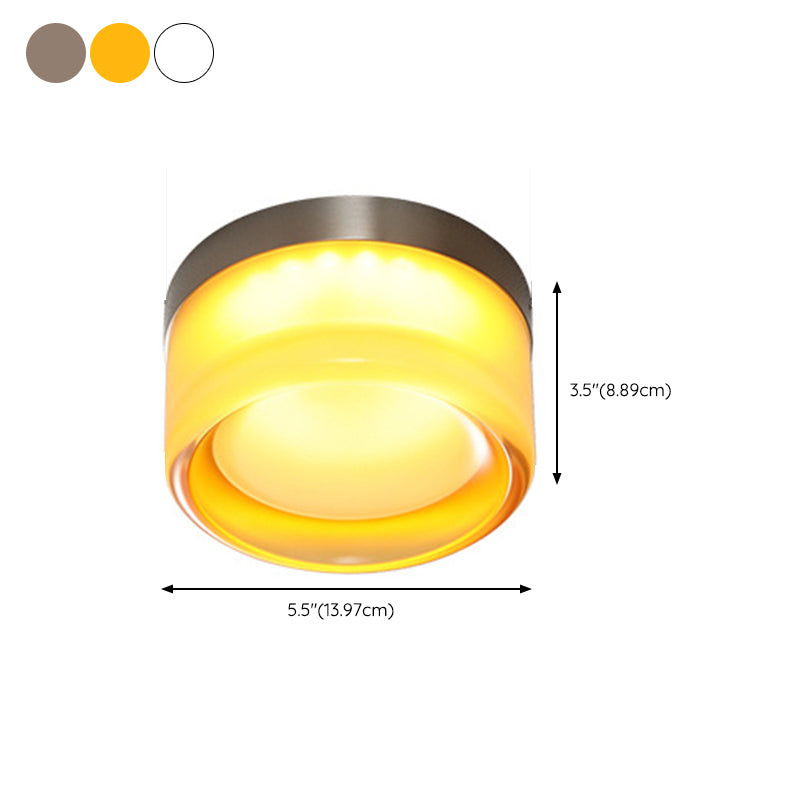 Cylinder Shape Wall Lamp Modern Style Acrylic 1 Lights Wall Light for Living Room