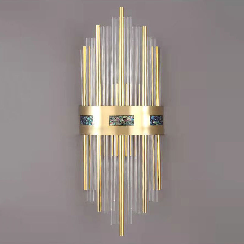 2-Light Geometric Sconce Light Modern Crystal Sconce Light Fixture