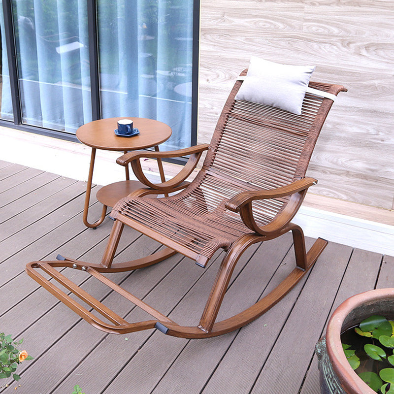 Modern Wicker Rocker Chair Metal Frame Rocker Chair for Outdoor