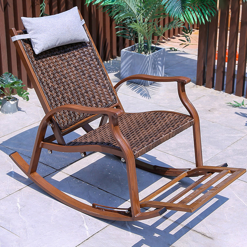 Modern Wicker Rocker Chair Metal Frame Rocker Chair for Outdoor