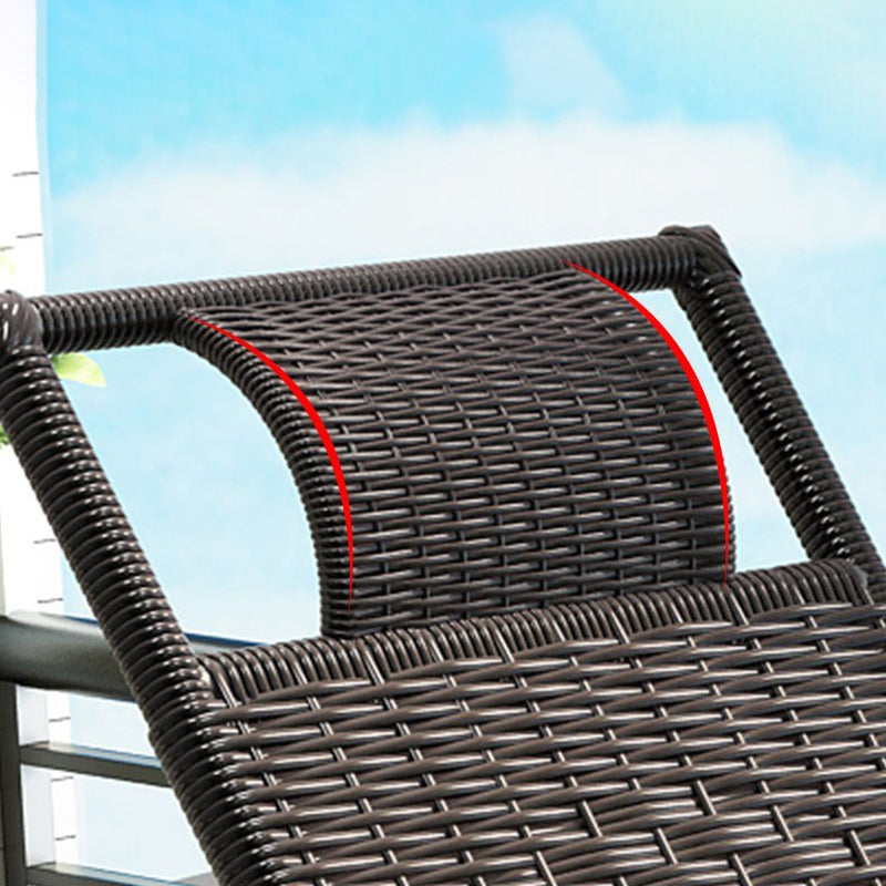 Contemporary Spindle Rattan Rocking Chair Metal Frame Wheel Handrail Design Rocker Chair